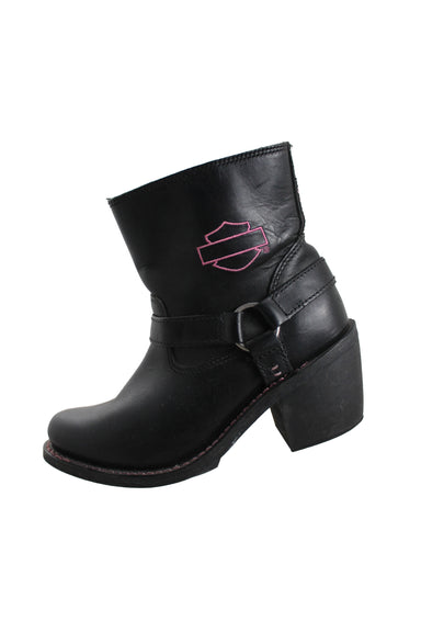 vintage harley-davidson black leather boots.