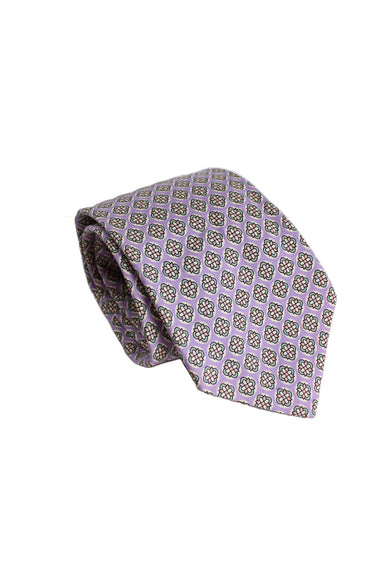 vintage ralph lauren light purple tie featuring a contrasting print, tonal lining and branding loop at interior. 