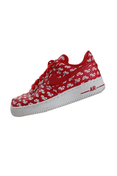 nike university red logo air force 1 sneakers.